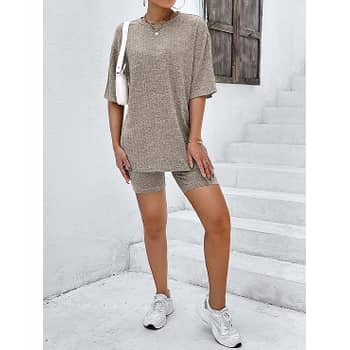 Cotton Jersey Lounge Set, Cotton Lounge Set, Two Piece Fall Activewear