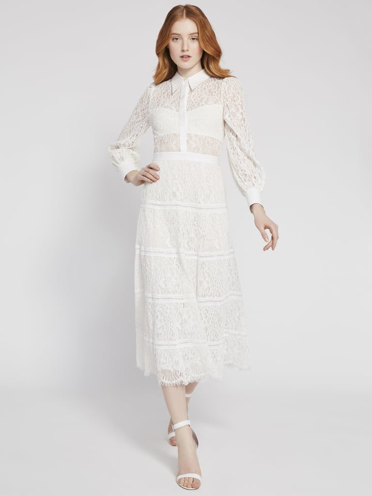 Alice + Olivia Anaya Lace Midi Dress | Alice + Olivia Sample Sale Best ...