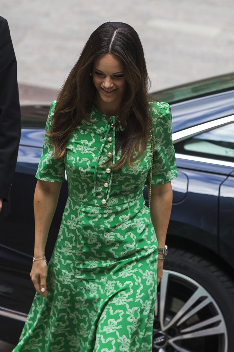 slim fit dress slacks Mini Sophia Dress in Green Satin 13/14 main image 0