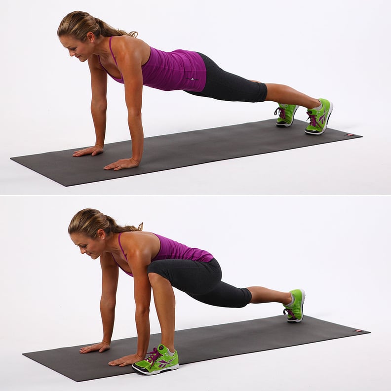 Push-Up With Alternating Lunges