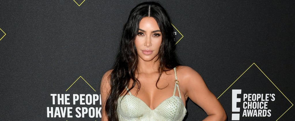 Kim Kardashian Looked Minty Fresh in Versace at the People's Choice Awards
