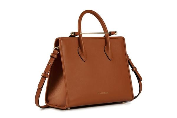 cognac-colored Strathberry Midi Tote