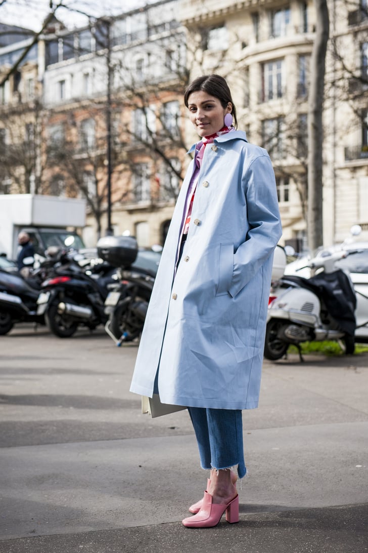 Periwinkle | Colorful Coats Street Style Inspiration | POPSUGAR Fashion ...