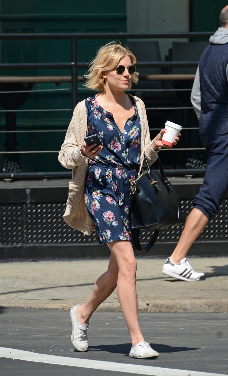 Sienna Pairs Her Sundresses With Cozy Cardigans and a Luxe Bag