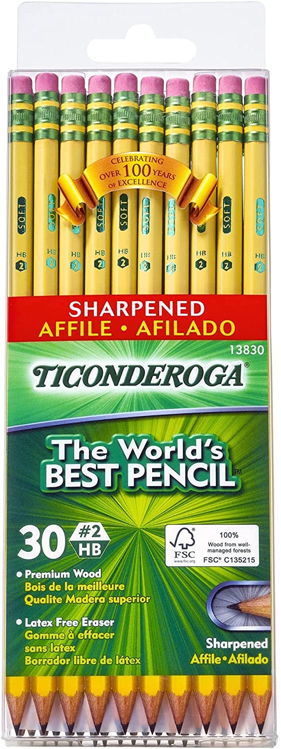 Traditional #2 Pencils: Ticonderoga #2 HB Soft Pencils