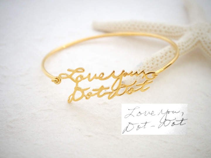 Handwriting Signature Bangle