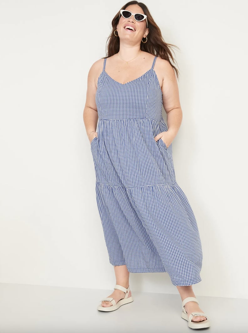 Old Navy Tiered Printed Maxi Cami Swing Dress