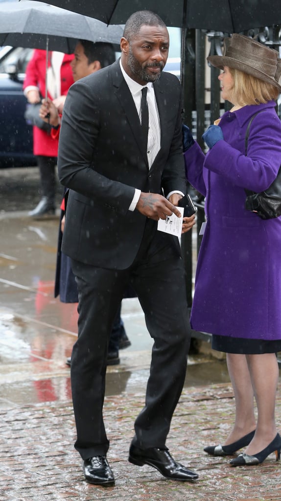 Actor Idris Elba arrived for the service at Westminster Abbey.