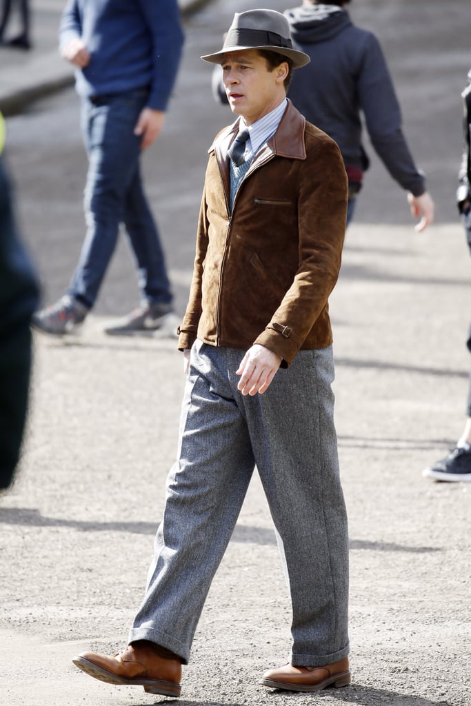 Brad Pitt With Baby on the Set of Five Seconds of Silence