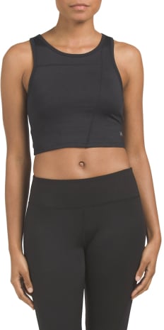 High Neck Seamed Crop Top