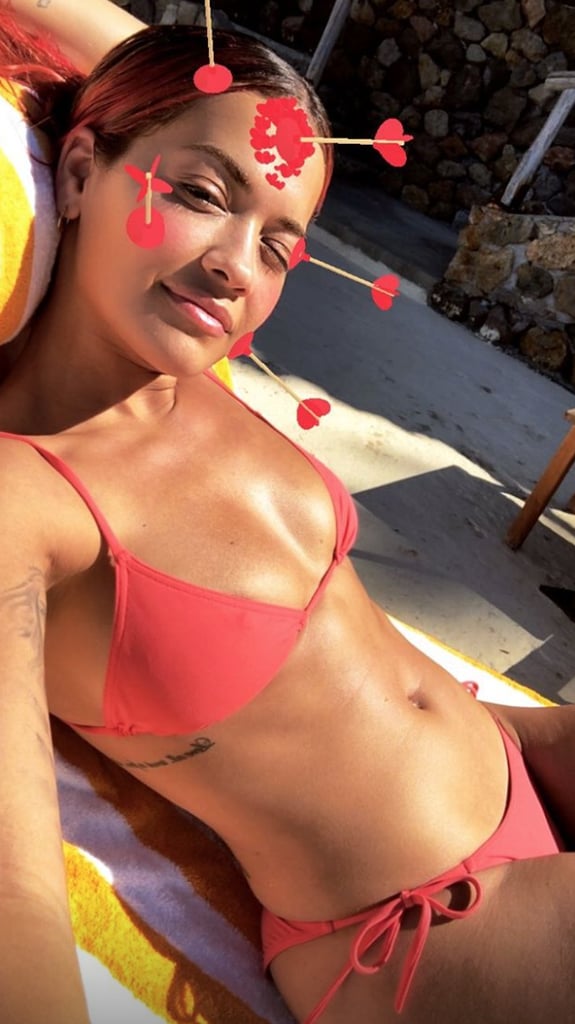 Rita Ora Orange Bikini