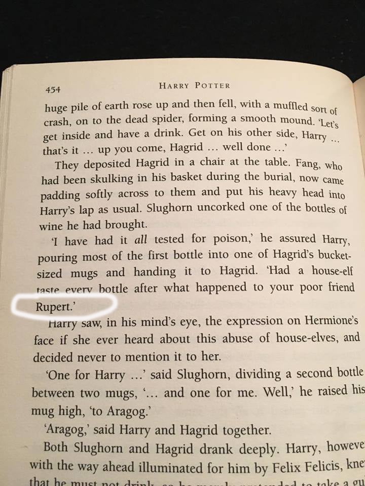 Rupert S Name In Harry Potter And The Half Blood Prince Popsugar Tech