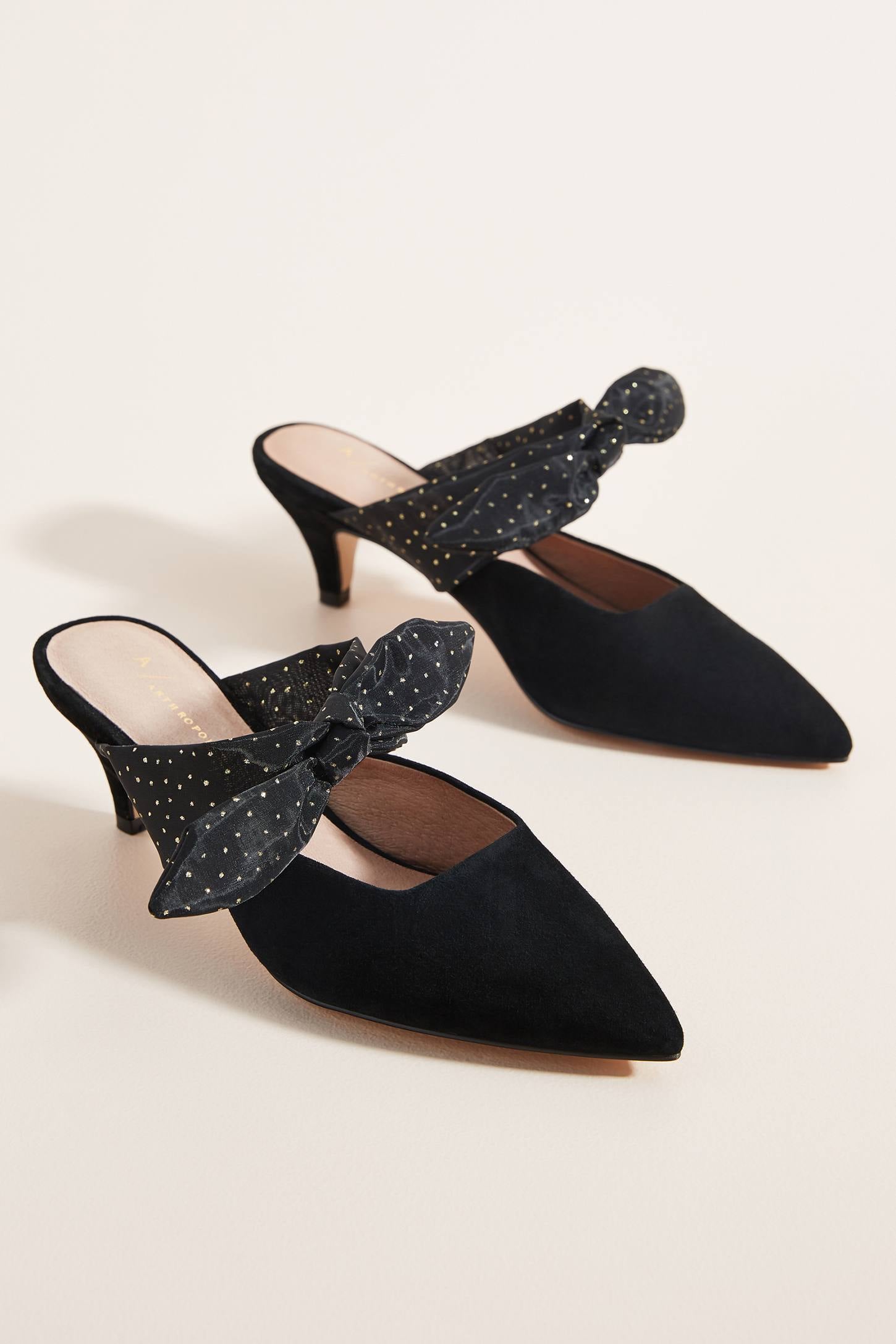 Anthropologie bow tied heels clearance
