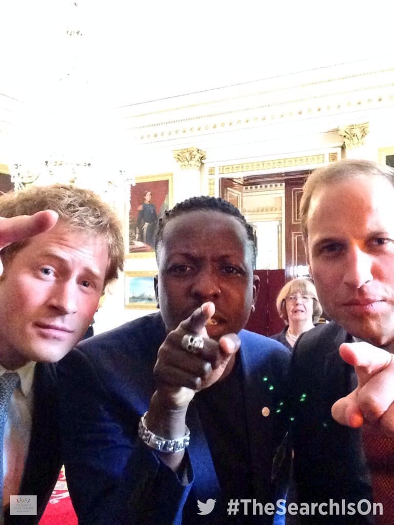 Prince Harry and Prince William took their first selfie when they launched a search for charitable young people for the Queen's Young Leaders Awards. 
Source: Twitter user QueensLeaders