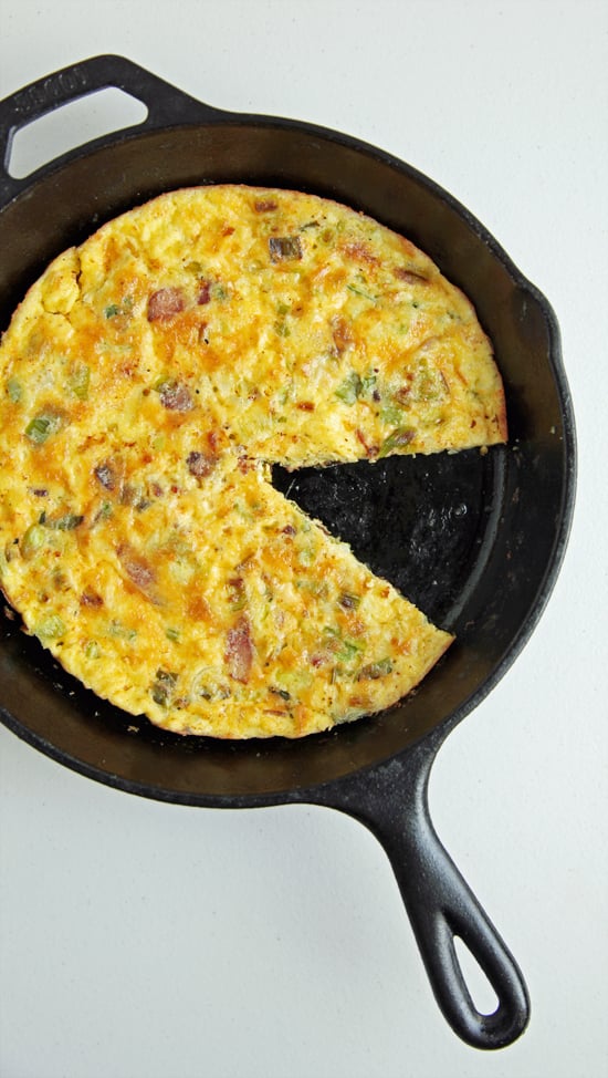 Cheddar, Bacon, and Leek Frittata