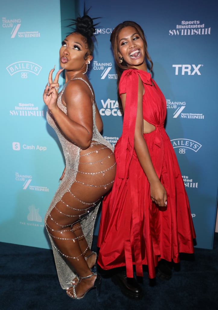 Megan Thee Stallion, Leyna Bloom at Sports Illustrated Party