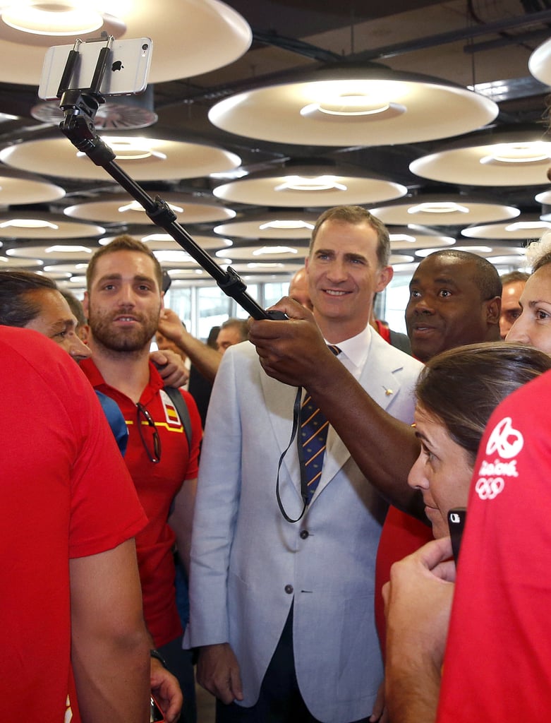 Queen Letizia and King Felipe With Spanish Olympic Team 2016