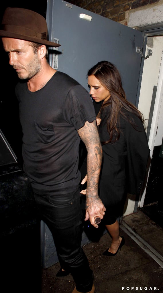 After celebrating her 40th birthday earlier this month with her family in the States, Victoria Beckham brought the party to her home turf in London. The singer-turned-fashion-designer celebrated her big day with a belated celebration at the Arts Club. Guests included her former Spice Girls bandmates Mel C, Geri Halliwell, and Emma Bunton as well as her longtime friends Gordon Ramsay and his wife, Tana. Chris Martin also made a solo appearance at the bash, just as his personal interview with BBC Radio 1 was aired, where he admitted that he felt that he was to blame for his separation from Gwyneth Paltrow and that he has to "make some changes" to his life. 
While Victoria got in a bit of fun with her British pals, her actual birthday celebrations looked much more relaxed. She shared snaps of her desert getaway with her family near the Grand Canyon in Arizona and later posted pictures on Twitter from her birthday dinner in Malibu. 
Source: Rex