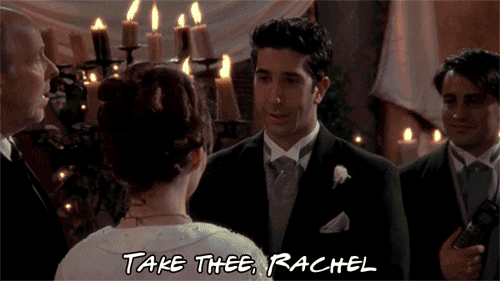 20. Say the right name.
OK, this is fairly obvious. But will anyone ever forget when Ross said, "Rachel"?
— Kristen Klein
Check out more great stories from Bridal Guide:

10 Most Romantic Movie Proposals
The Best Celebrity Wedding Crashers
25+ of the Most Unique Wedding Themes
100 Sentimental Wedding Ideas You'll Love