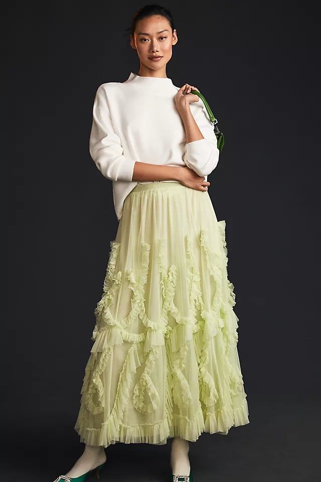 Best Ruffled Tulle Skirt: By Anthropologie Ruffled Tulle Skirt