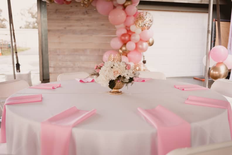Pink white and gold baby deals shower ideas