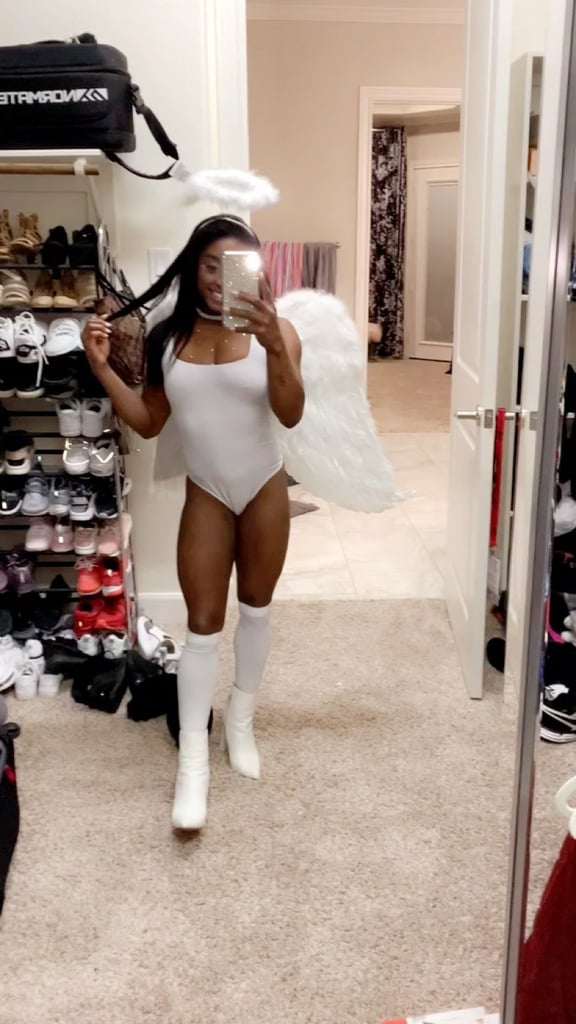 Simone Biles and Stacey Ervin Jr. Angel Halloween Costumes