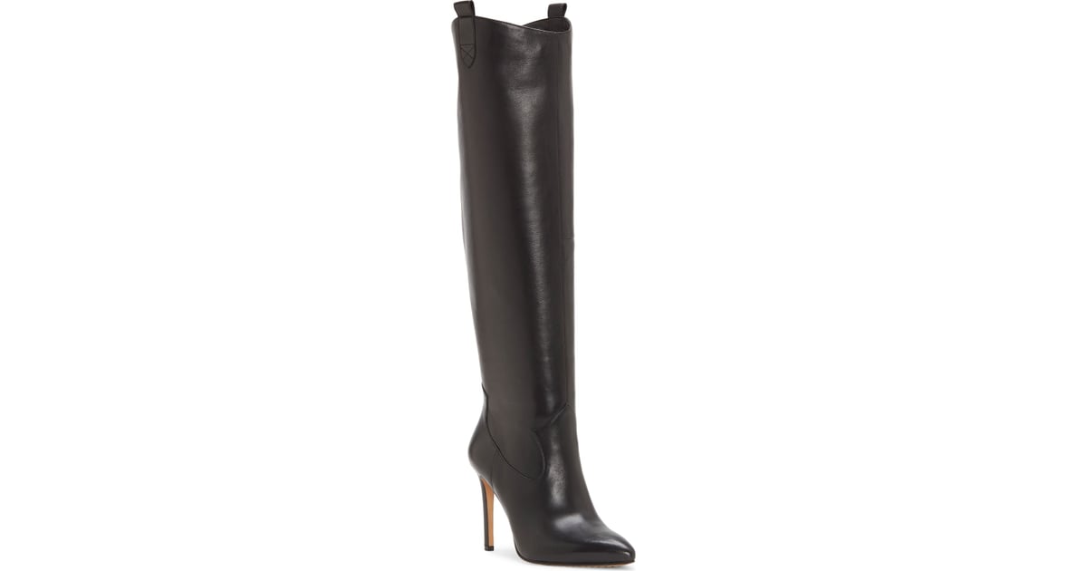 kervana embossed knee high leather boot