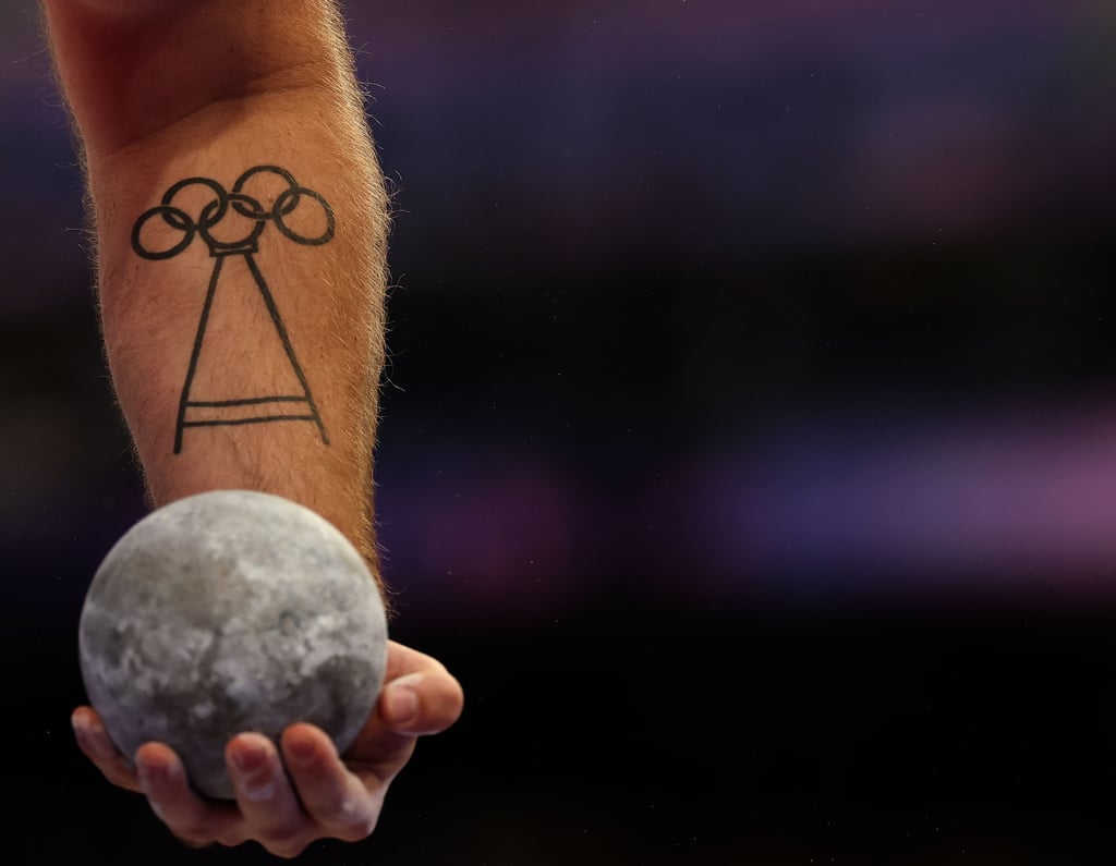 USA's Payton Otterdahl's Olympic Rings Tattoo