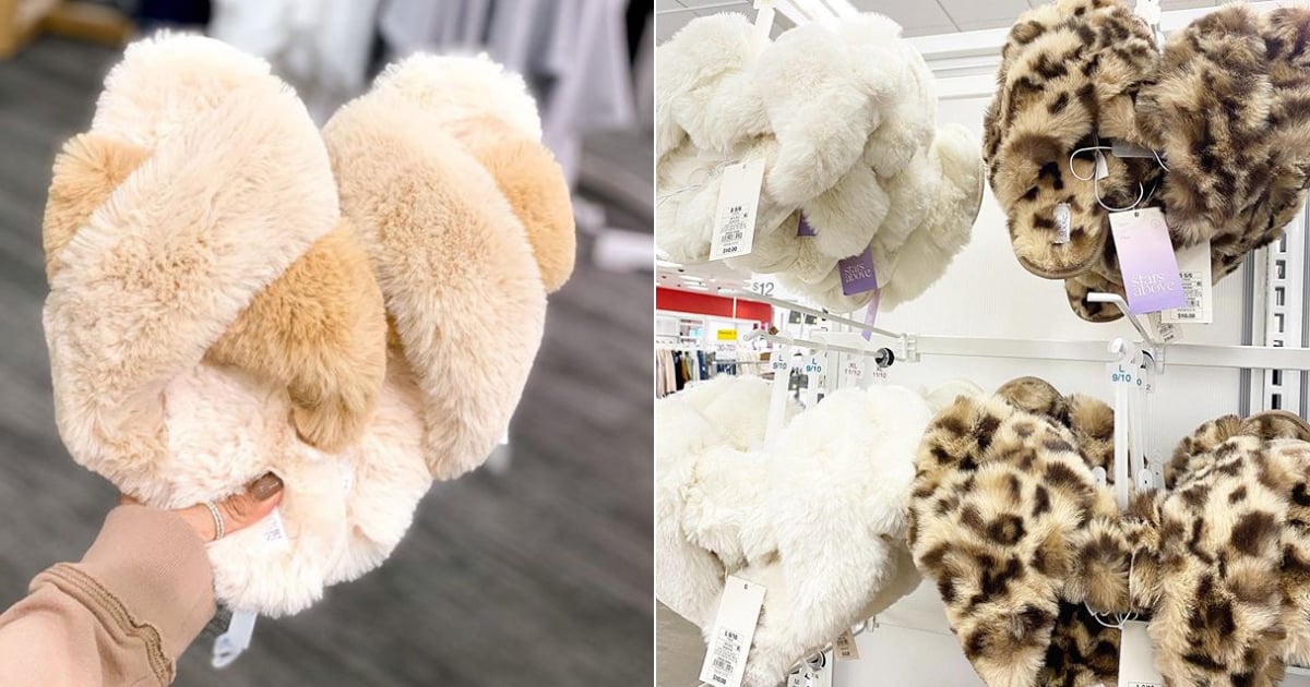 Popular Fluffy Slippers From Target 2020 POPSUGAR Fashion