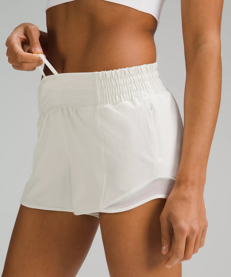 Lululemon speed up shorts 4 inch high rise (white, size 6 Tall)