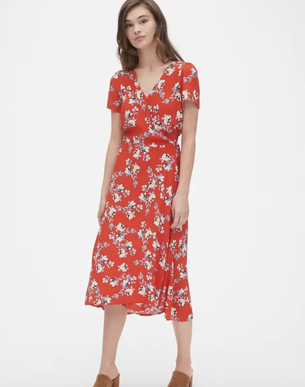 Gap Print Midi Wrap Dress | These New ...