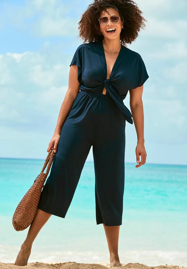 Swimsuits For All Jessie Tie Front Cover Up Jumpsuit