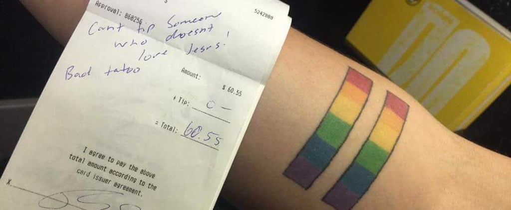 Server Gets No Tip For LGBTQ+ Tattoo