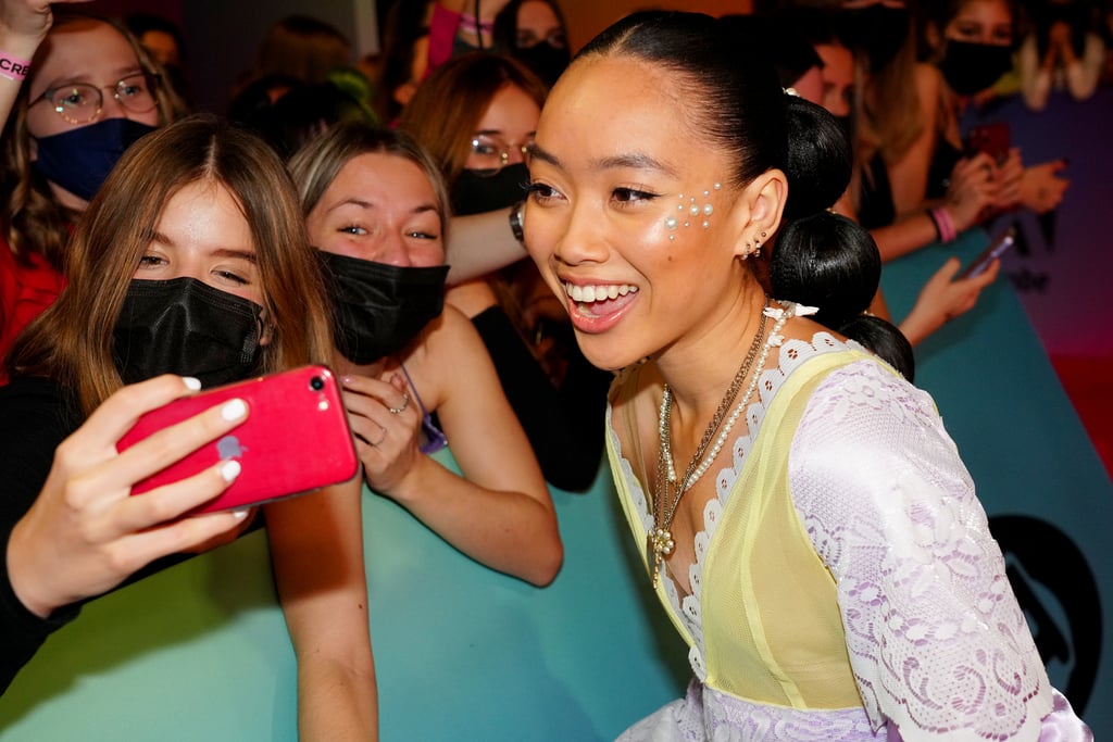 Griff's Pearl Bubble Braid and Makeup at 2021 MTV EMAs