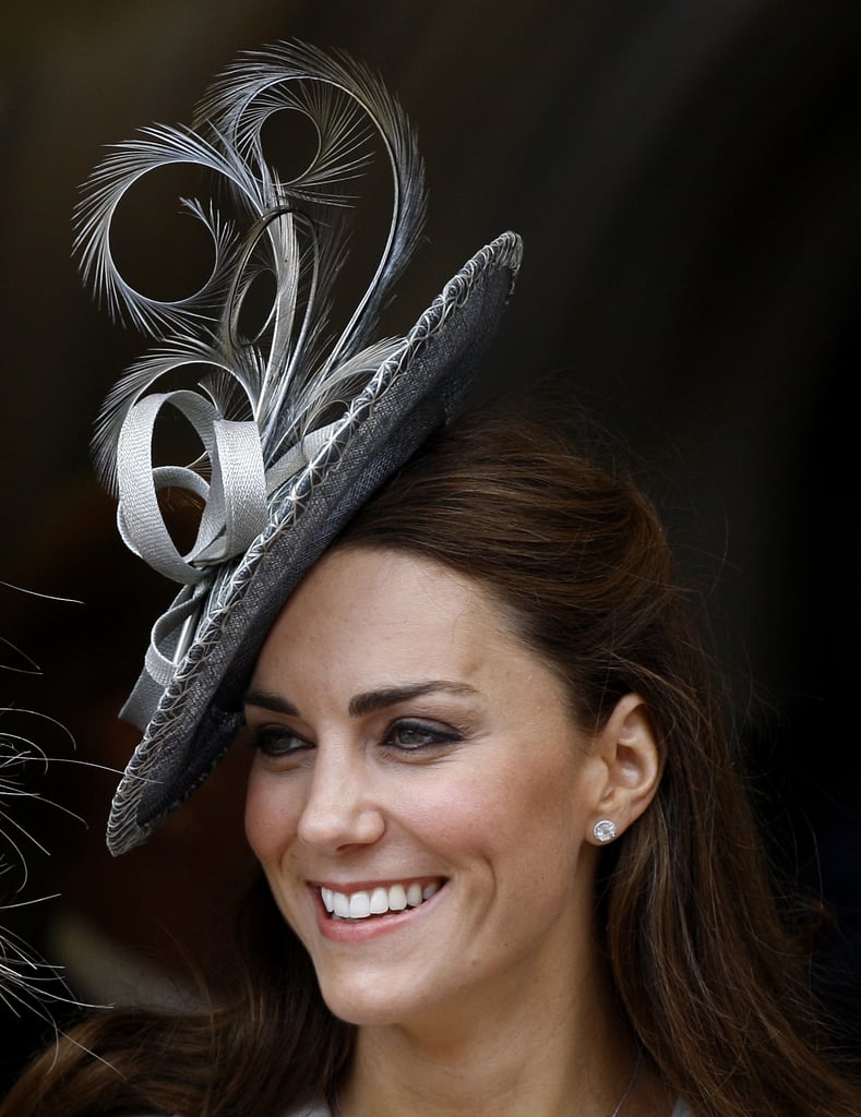 Kate topped off her look at the Order of the Garter Service in 2011 with an exquisite piece by milliner Rachel Trevor-Morgan.