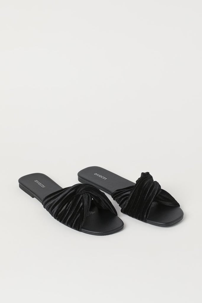 H&M Velour Slides