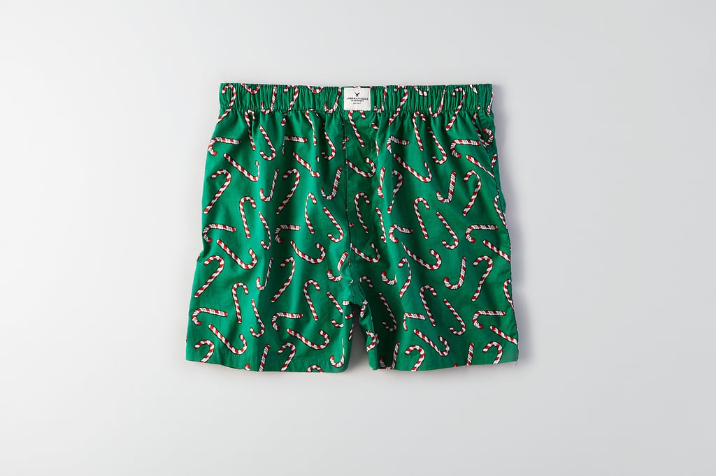 AEO Candy Cane Poplin Boxer ($13)