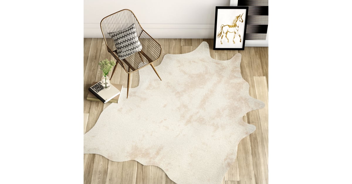 Cyrus Faux Cowhide Area Rug Best Home Decor From Wayfair POPSUGAR