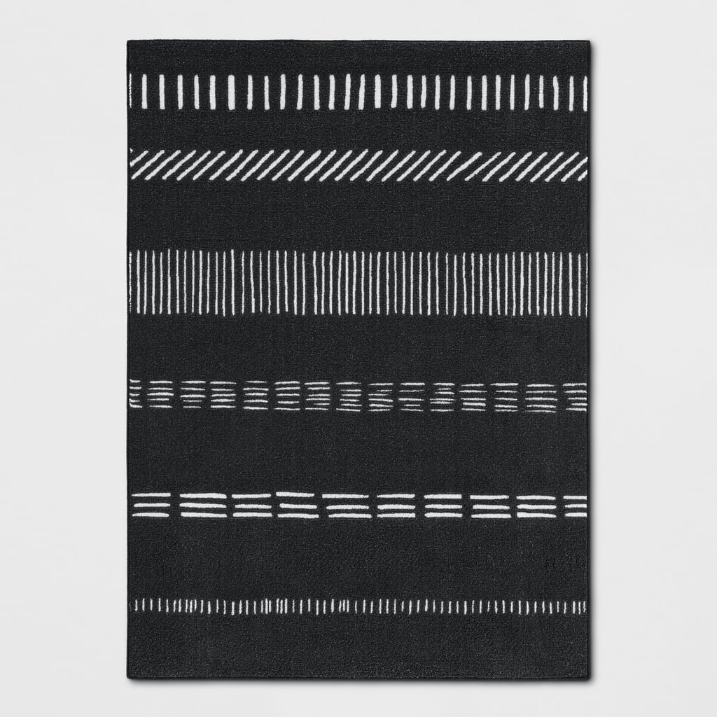 Multi Striped Tufted Accent Rug