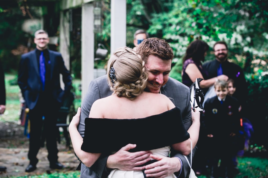 This Backyard Wedding Had Charming Rustic Halloween Decor