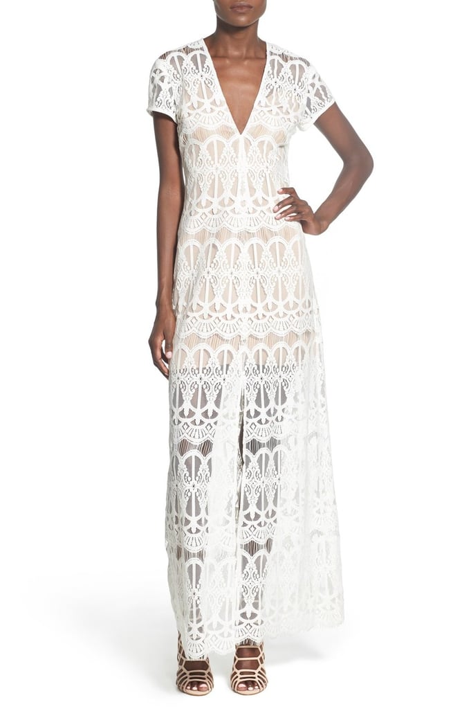 Wayf V-Neck Lace Maxi Dress ($98) | Affordable White Dresses | POPSUGAR ...