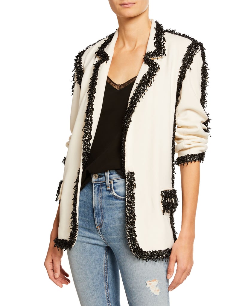 Libertine Beaded-Seams Long Blazer