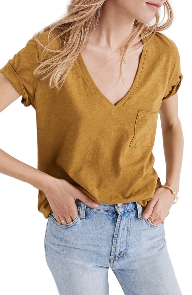 V neck pocket tees Clearance