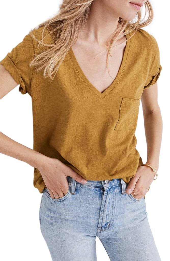 Madewell Whisper Cotton V-Neck Pocket Tee