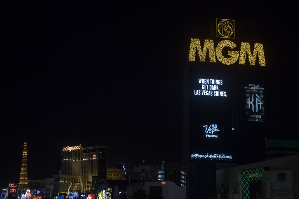 Pictures of Las Vegas Going Dark to Honor Shooting Victims