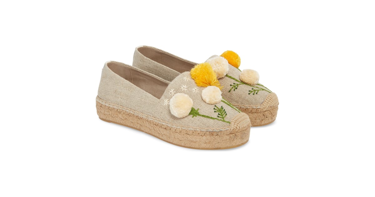 Tory Burch Lily Pompom Platform Espadrilles | 11 Stylish Ways to Wear Your  Espadrilles This Summer | POPSUGAR Fashion Photo 14