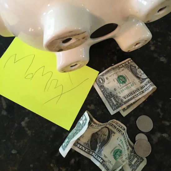 Little Boy Donates Piggy Bank Savings to Mom