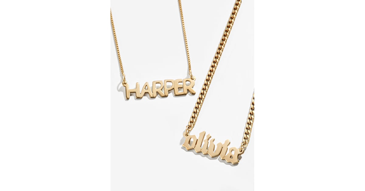 A Custom Necklace BaubleBar Nameplate Necklace Looking For
