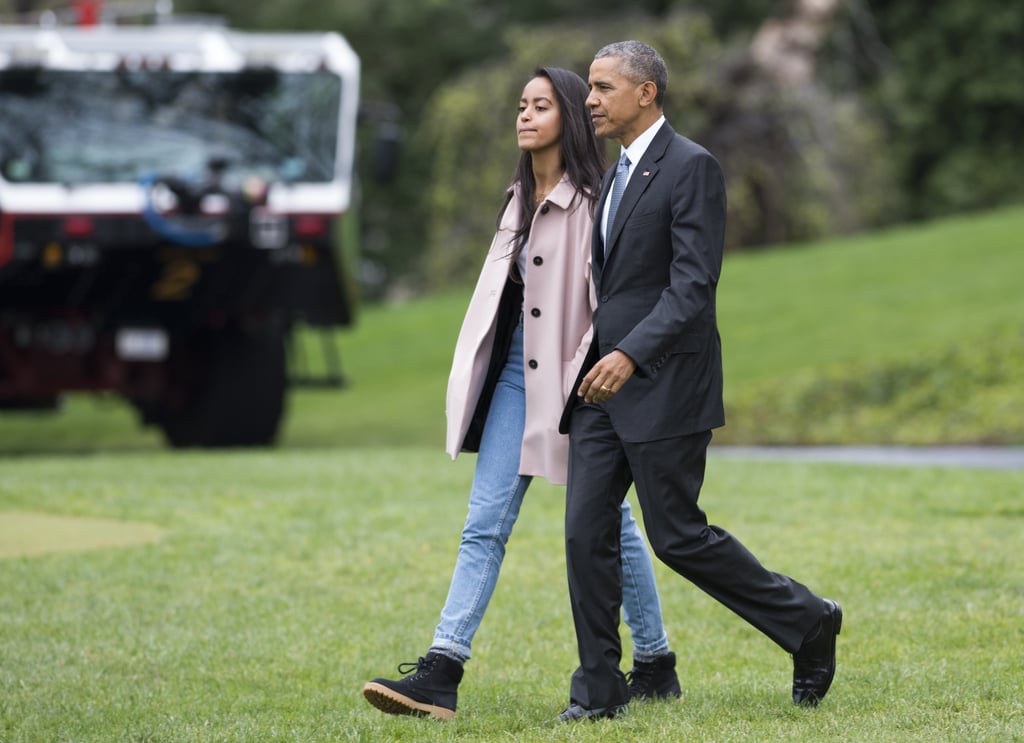 Malia Obama's Pink Coat April 2016