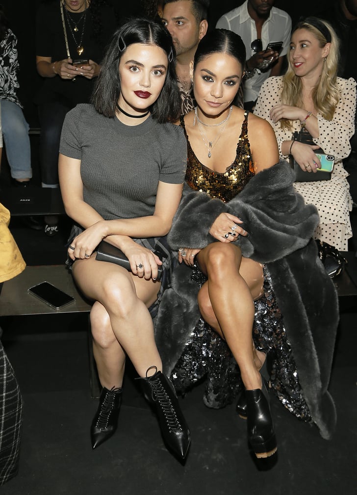 Lucy Hale and Vanessa Hudgens at the Vera Wang New York Fashion Week